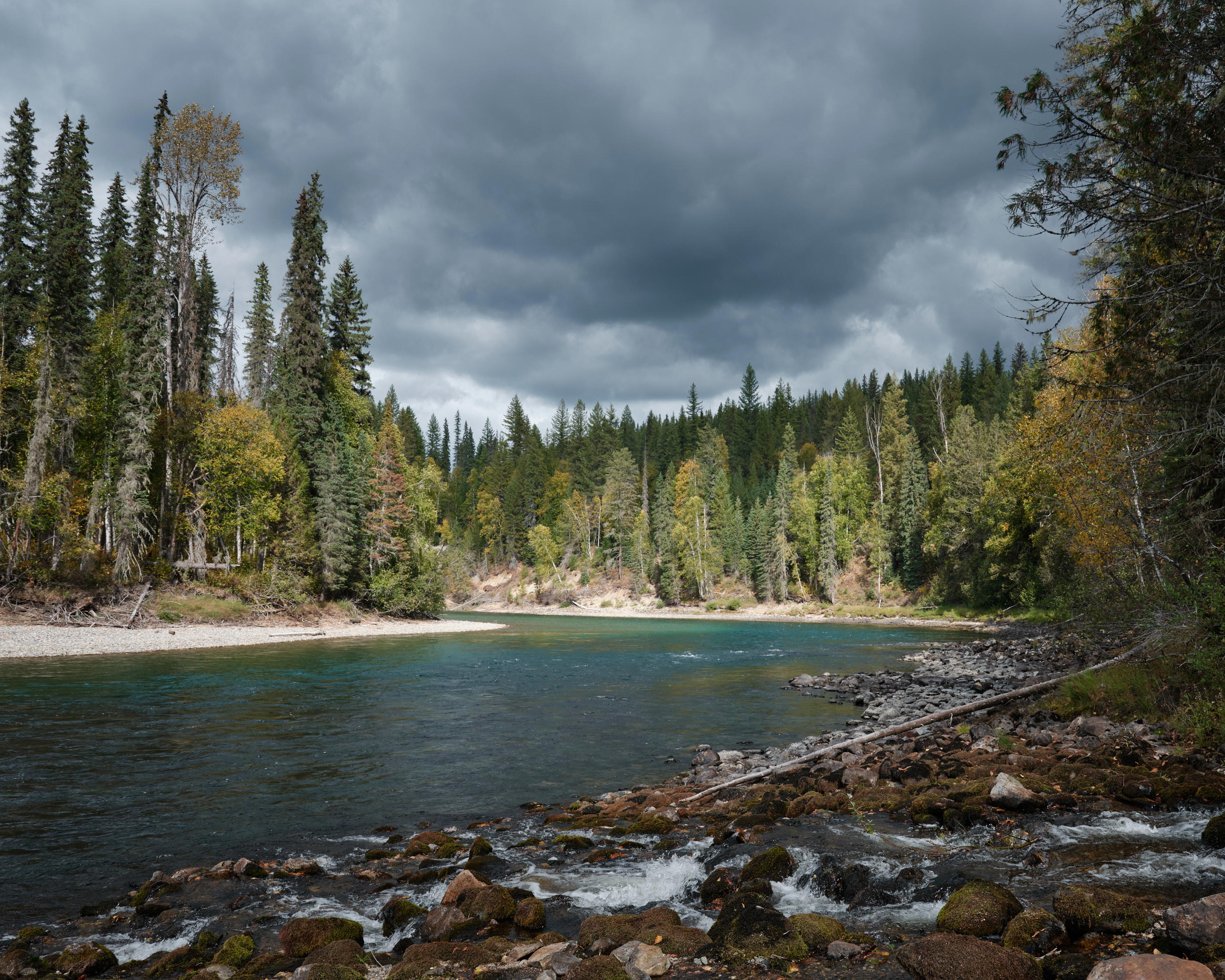 View of a river in Wells Gray Provincial Park, Canada