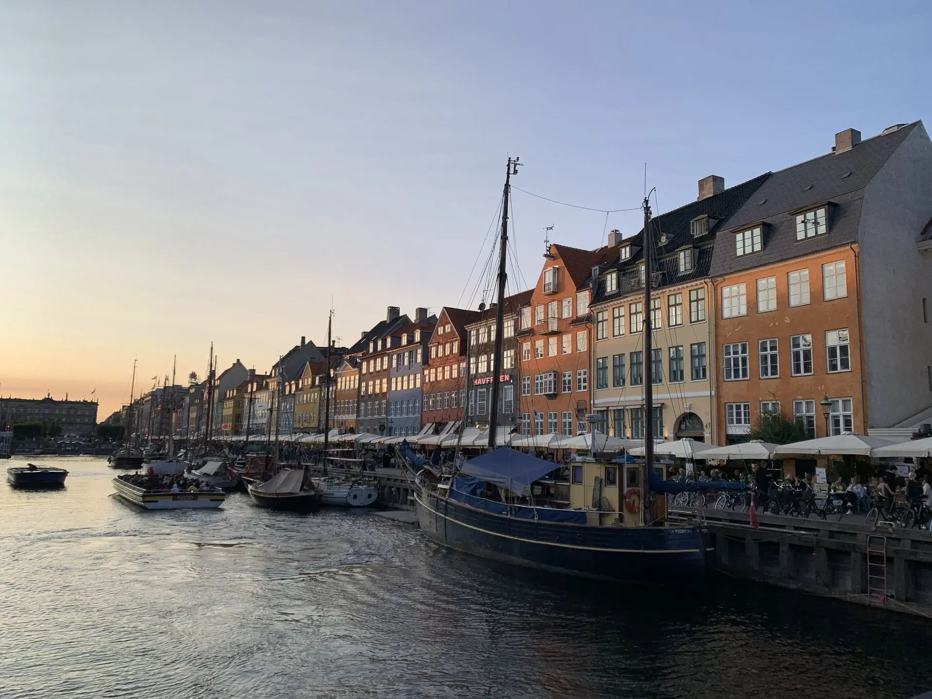 View of Nyhavn in Copenhagen.
