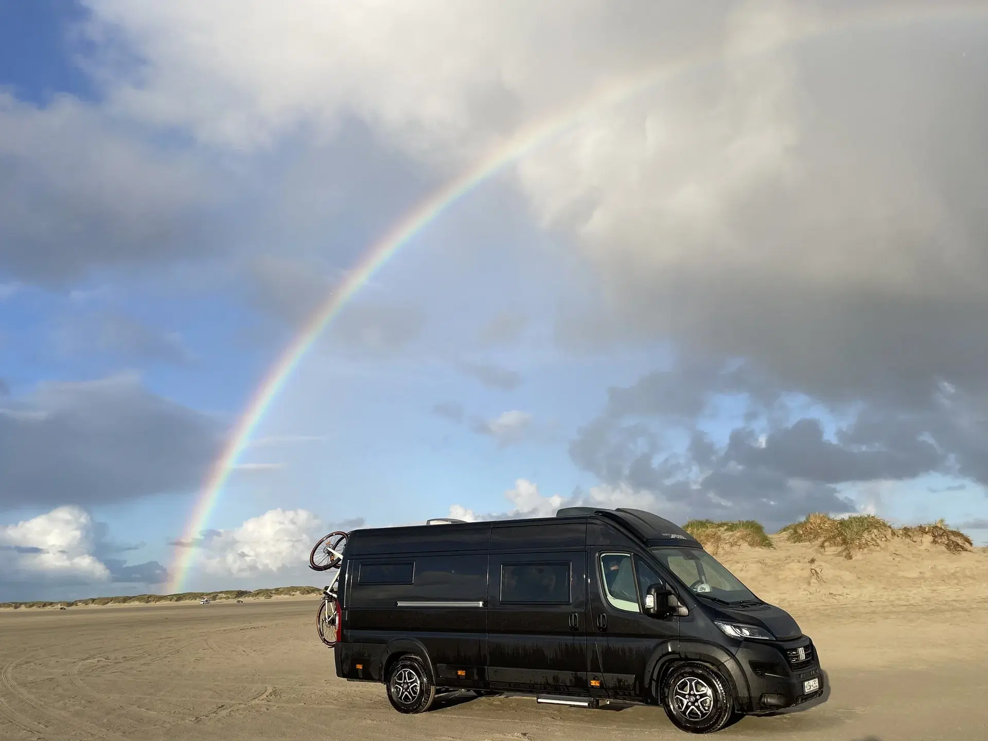 View of Wilma on the beach at Rømø.