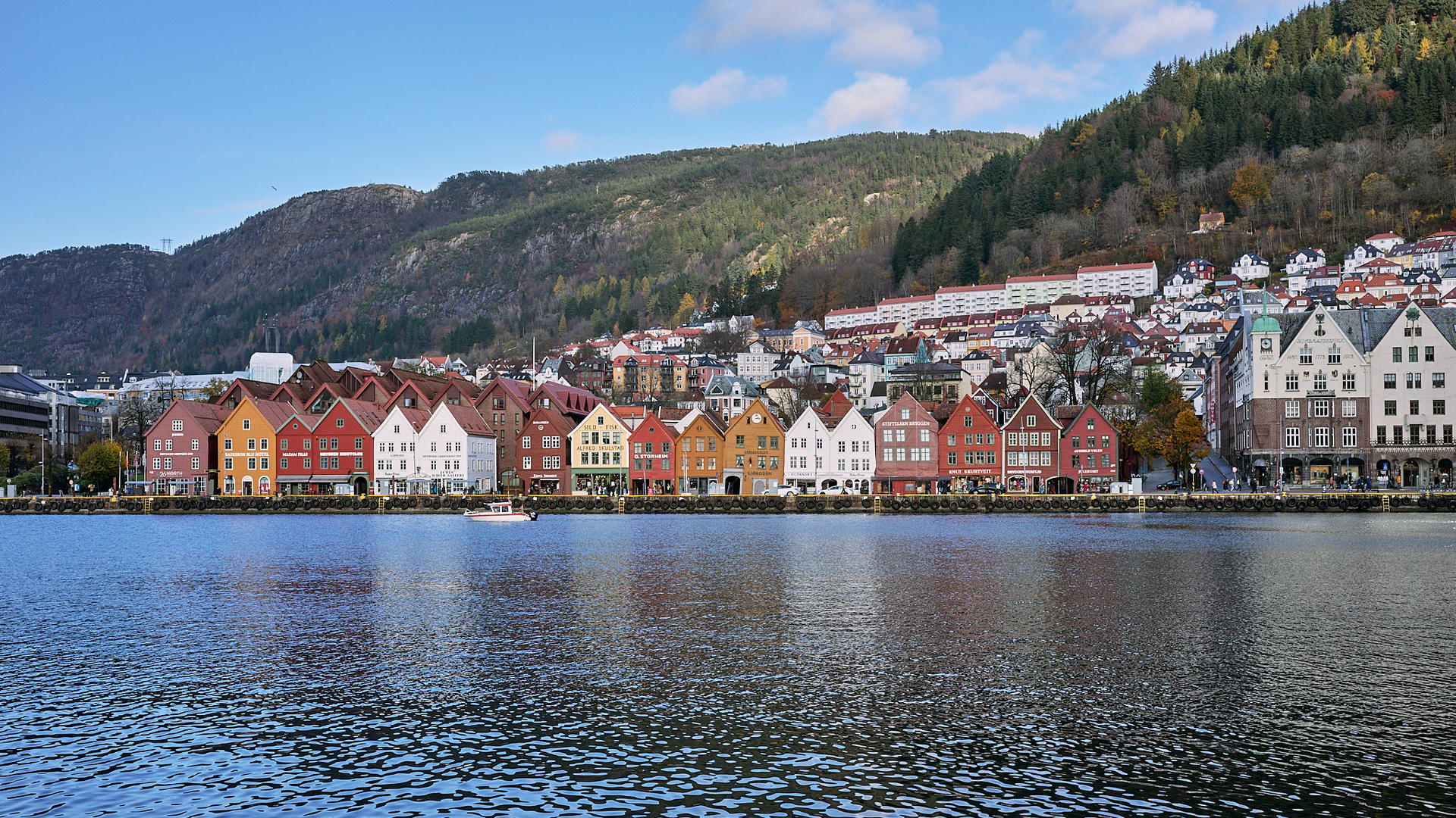 Blick auf Bergen