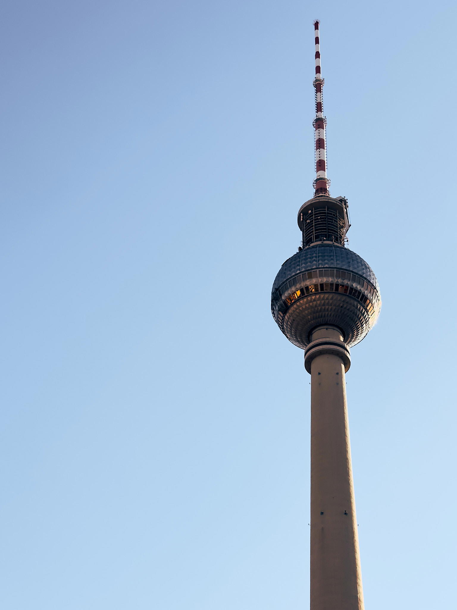 View of the tv tower at Alexander Platz in Berlin