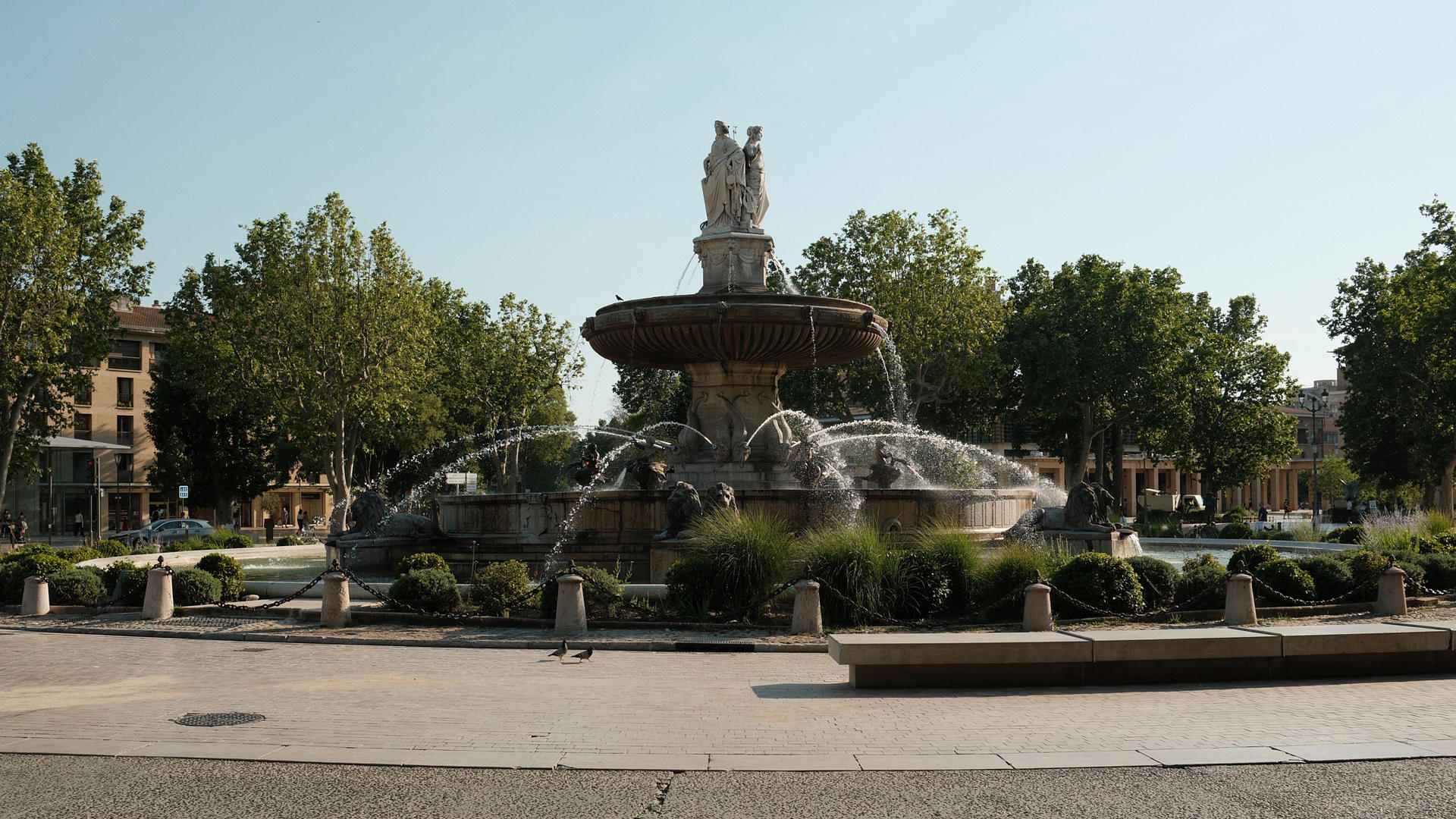 Famous faountain in Aix-en-Provence