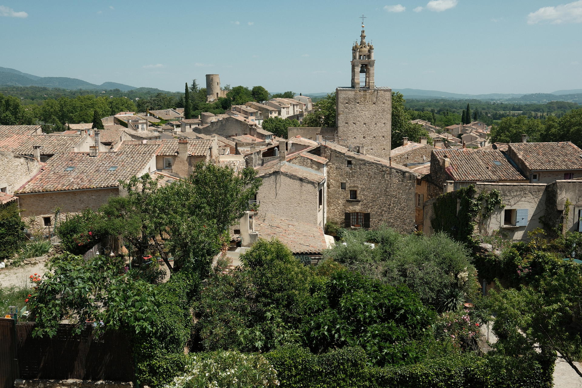 View of the old town of Cucuron