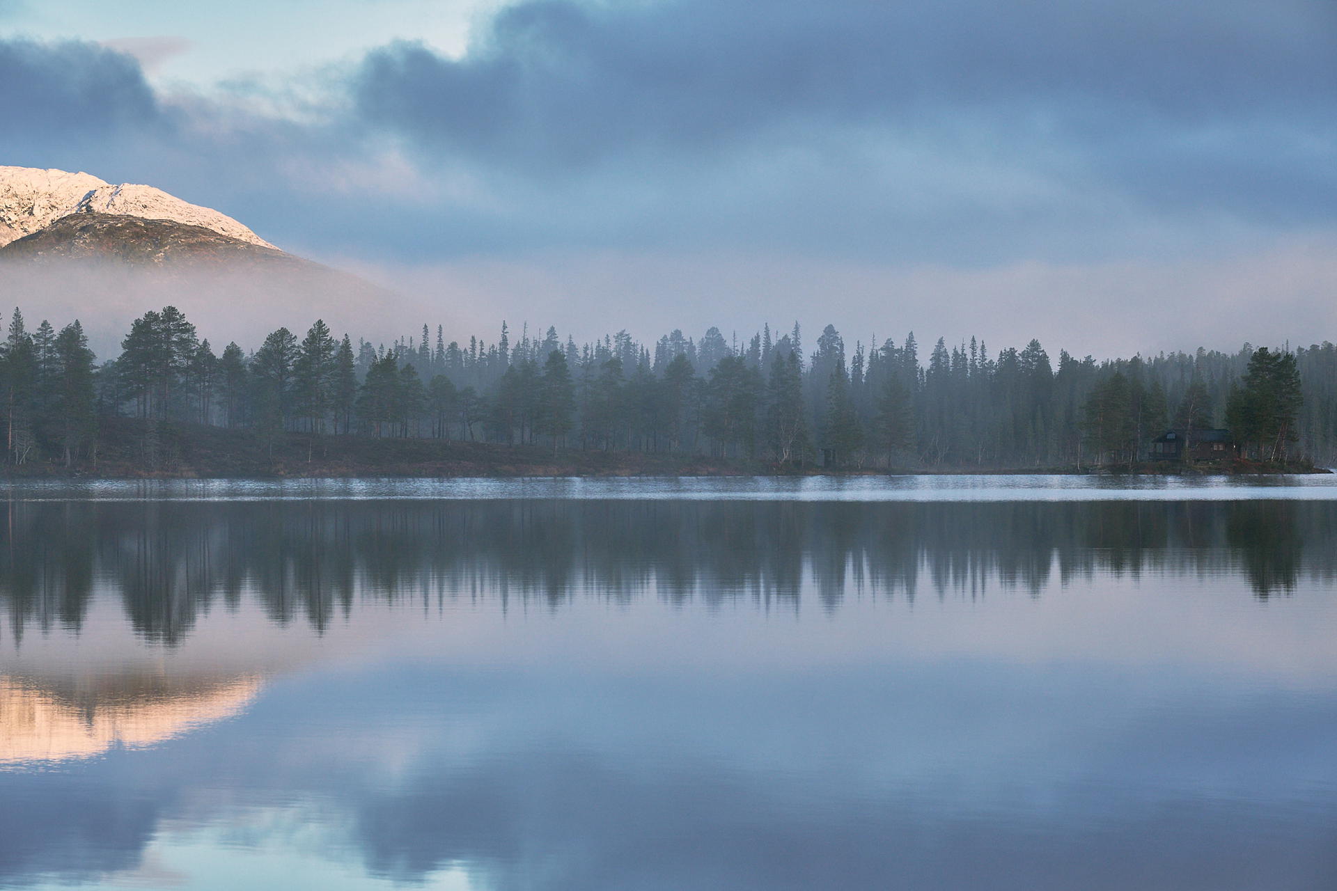 View of a mirror lake