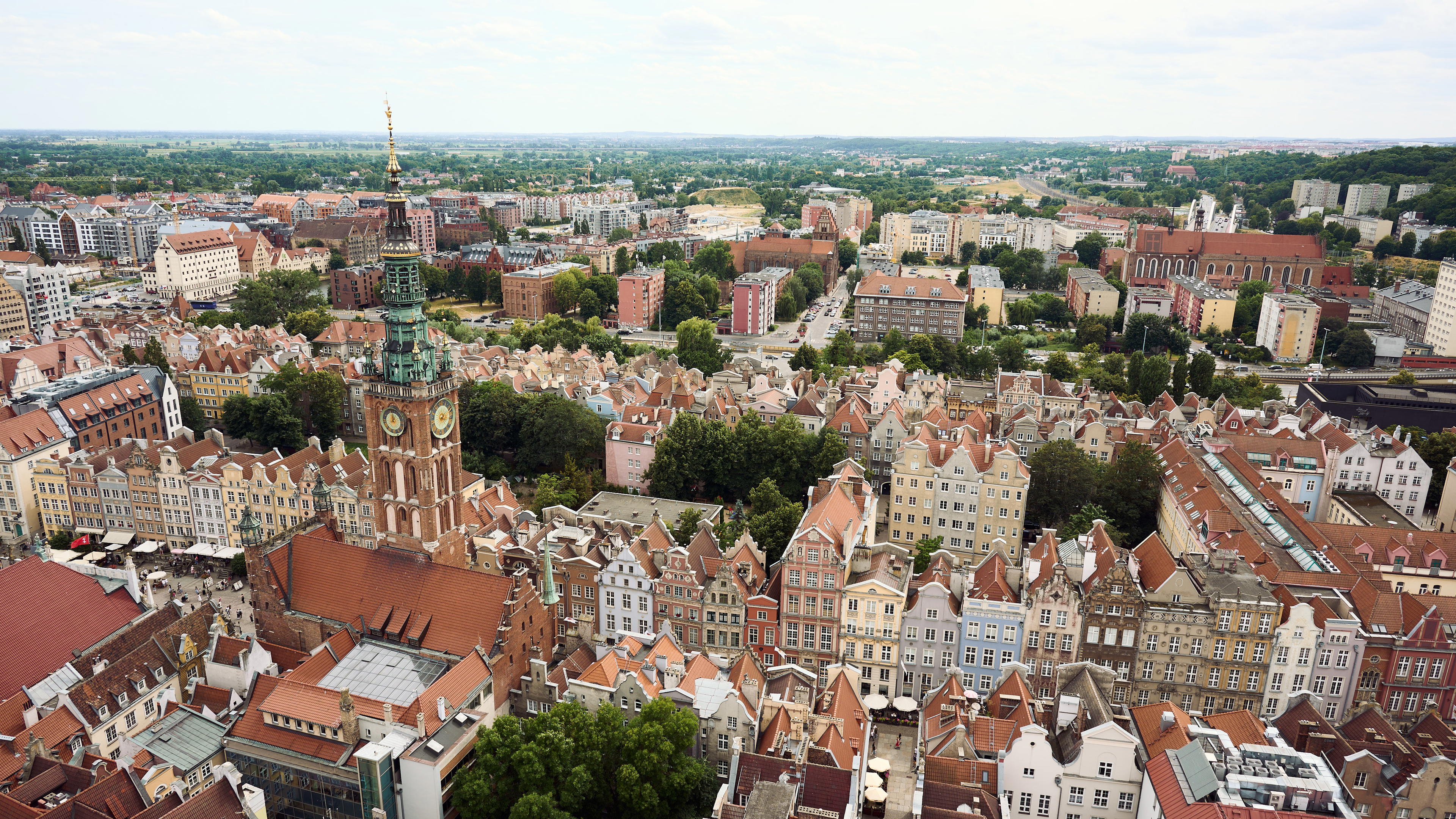 View of Gdansk, Poland from above