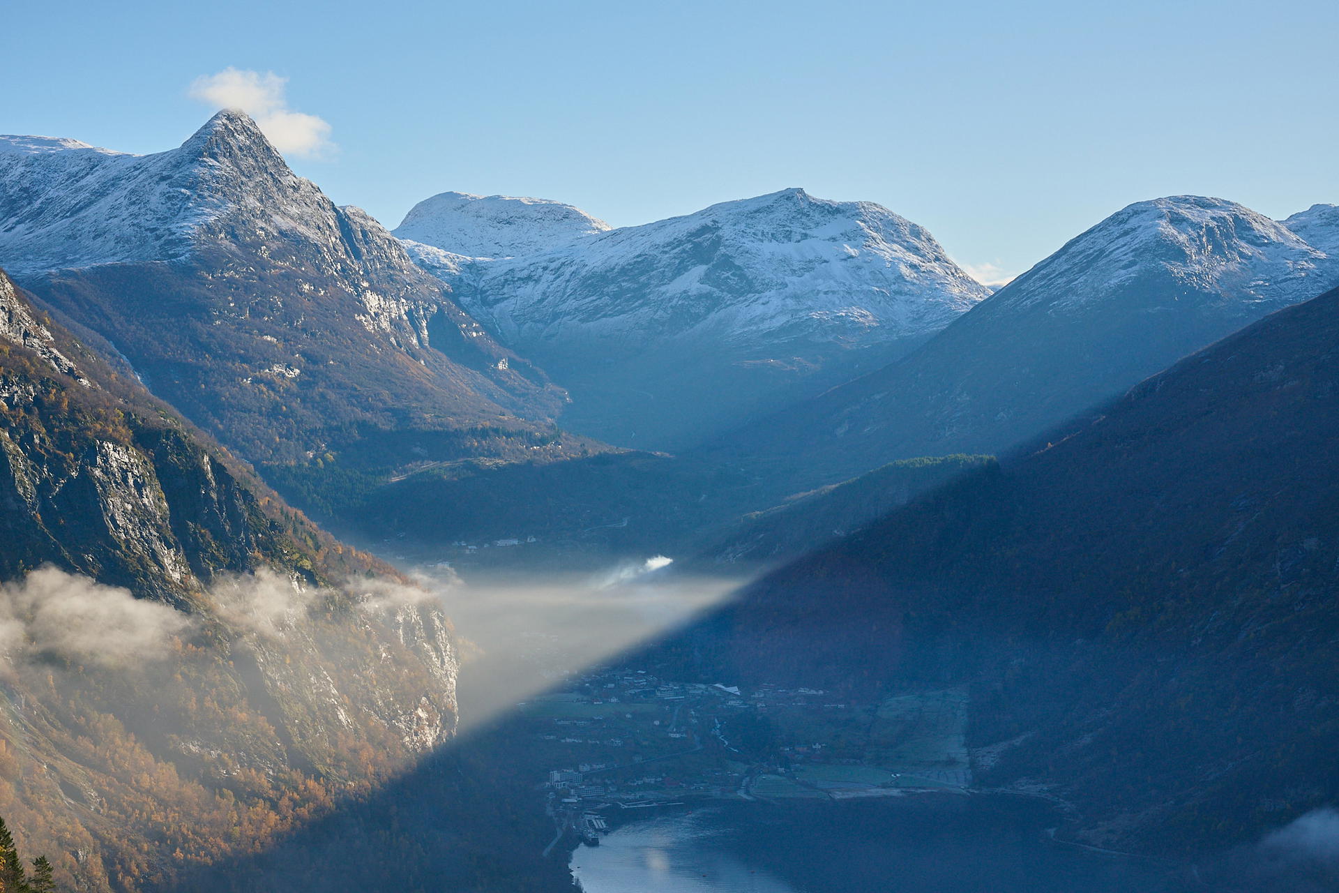 Blick auf Geiranger
