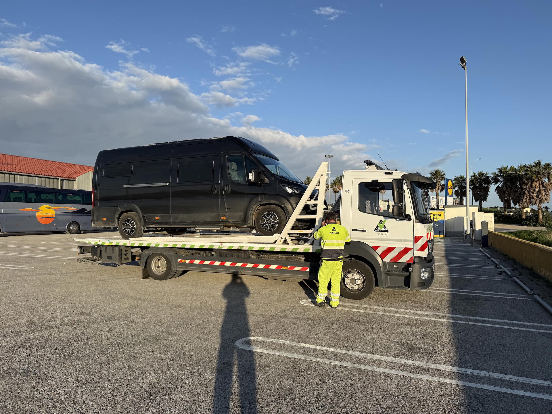 Wilma auf dem Abschlepper