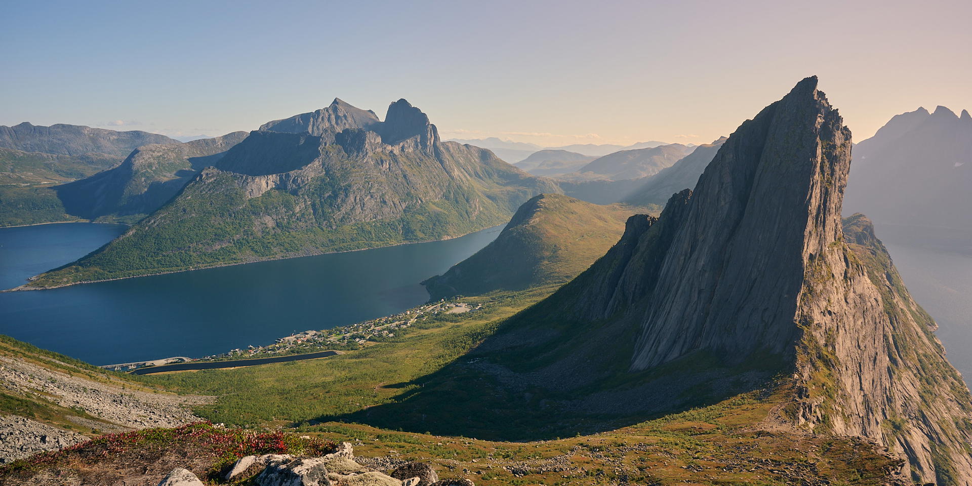 View of mount Segla on Senja