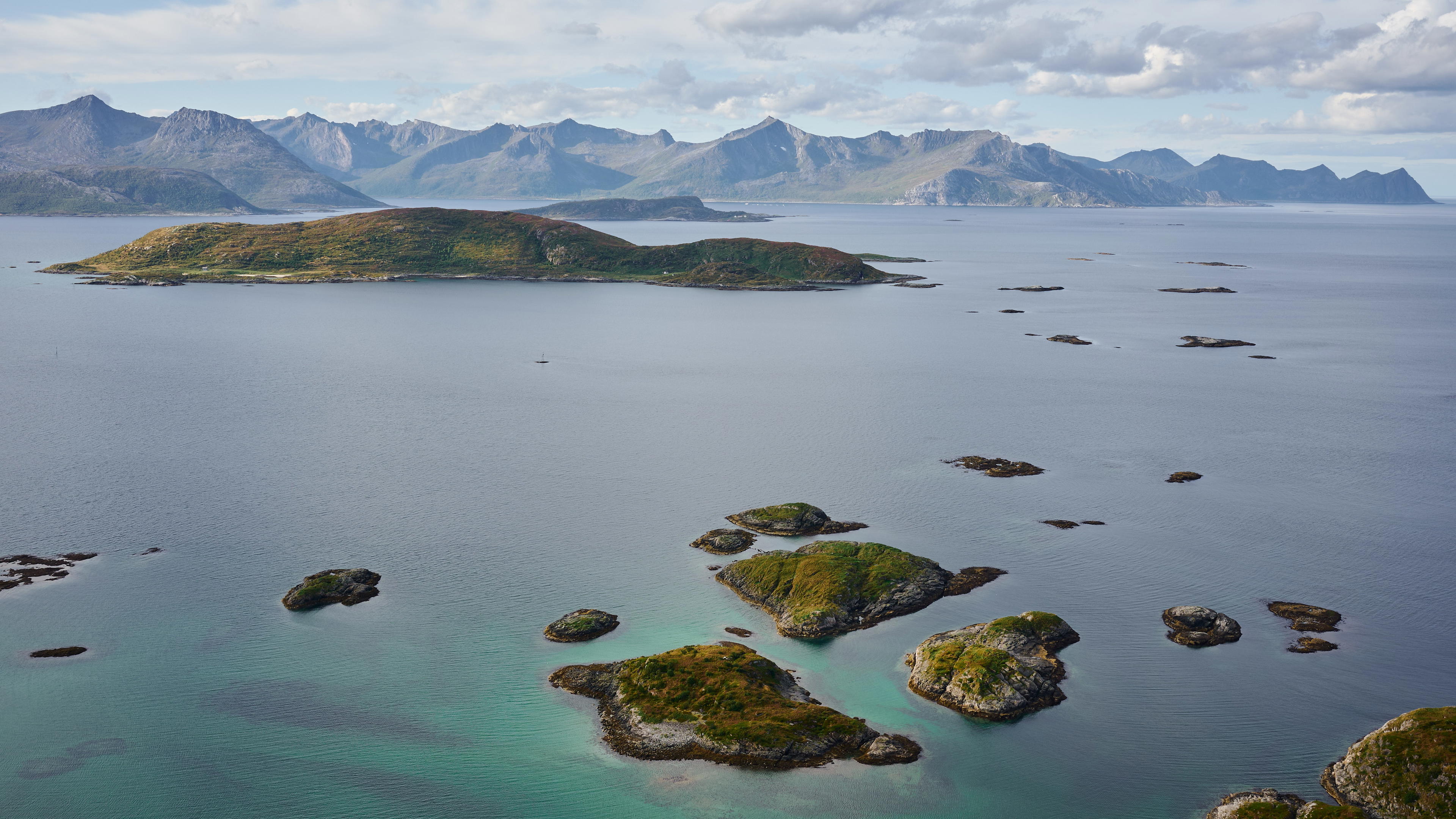View from above of Somarøy in Norway