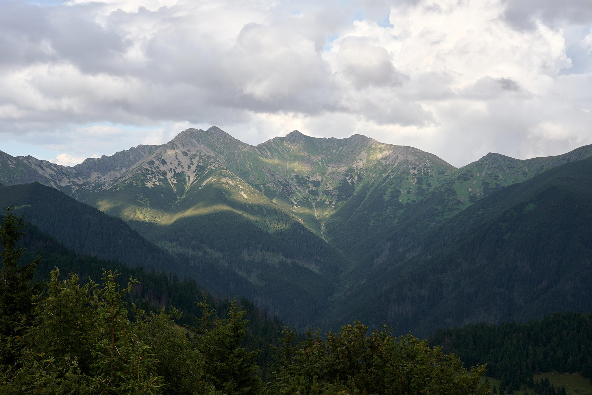 View of a mountain range in Tatra National Park, Slovakia