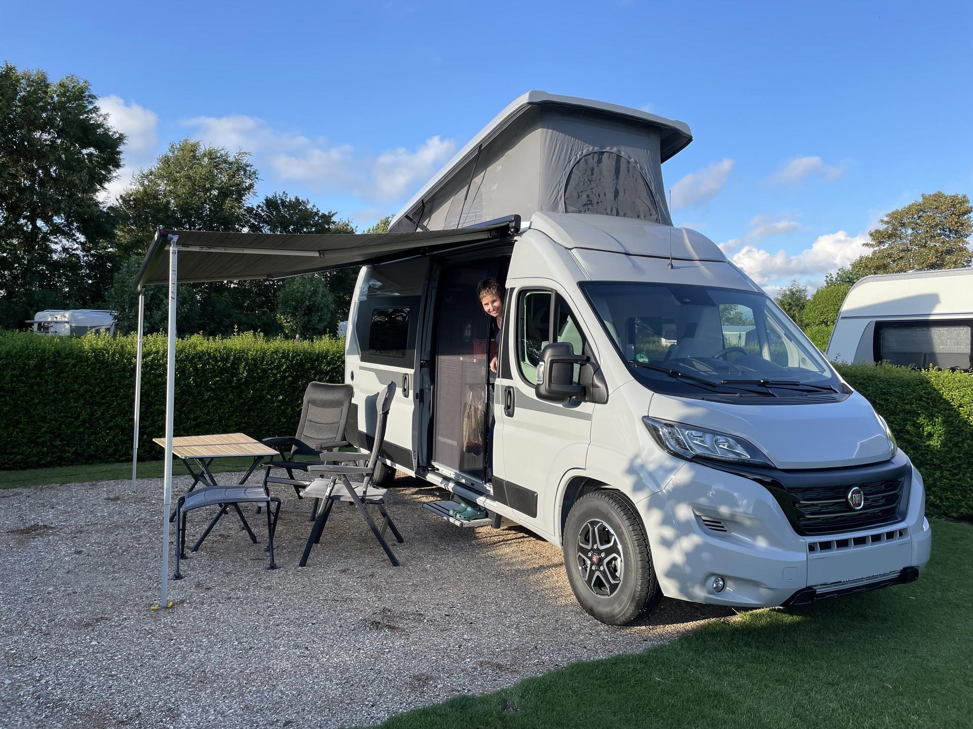 Image of a grey campervan