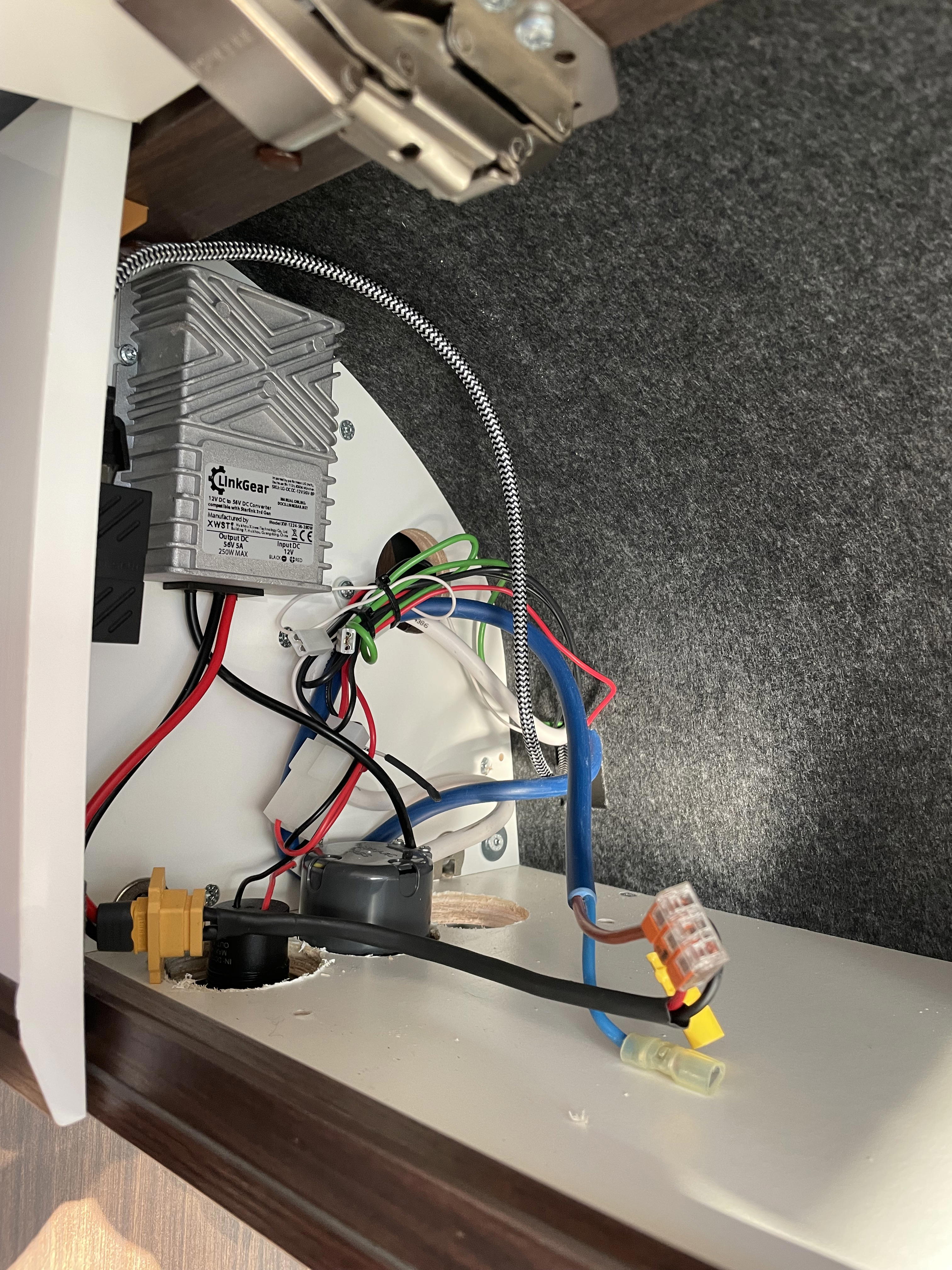 Wiring for the switches done