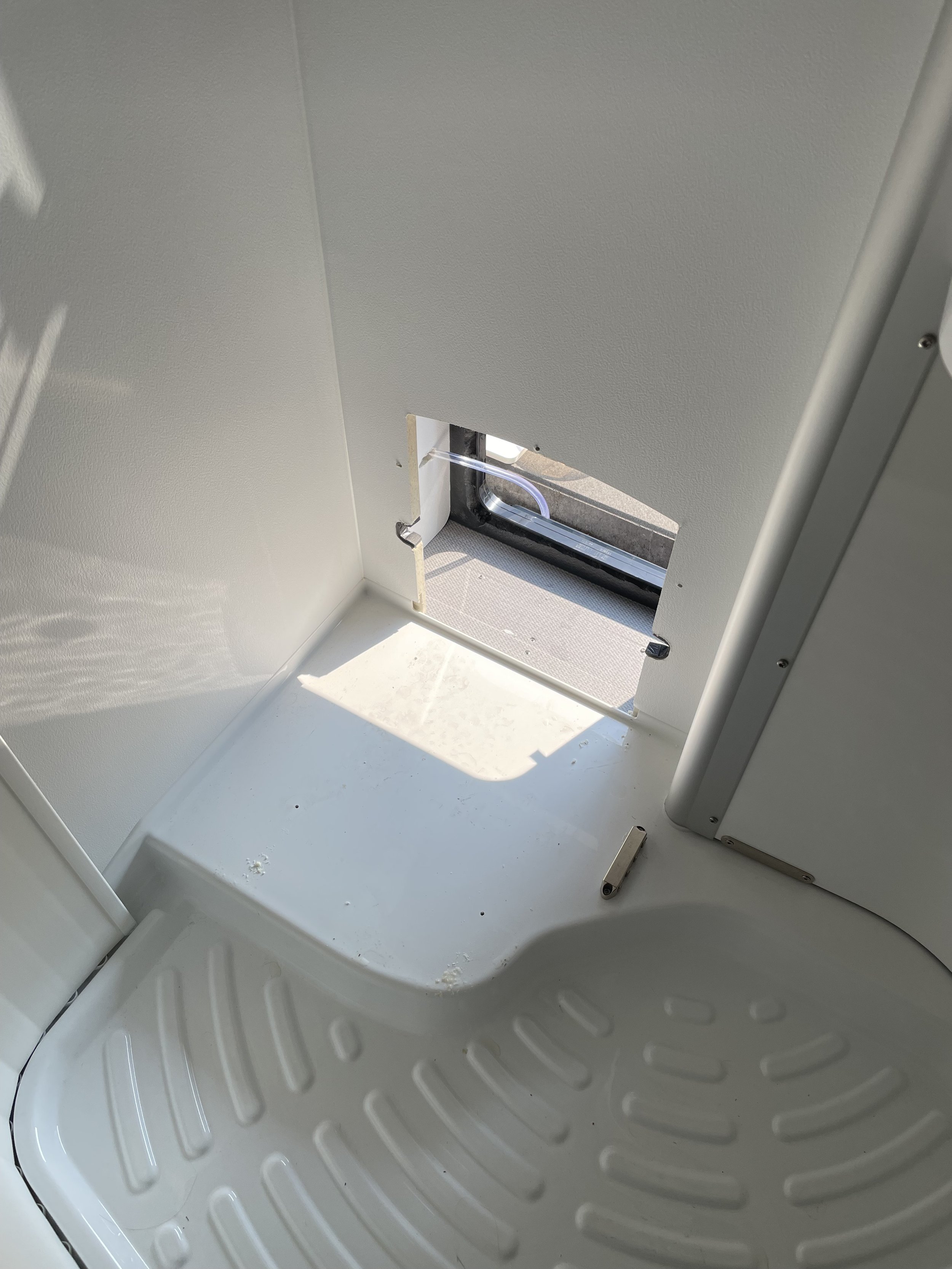 Image showing the base where the new composting toilet will be installed