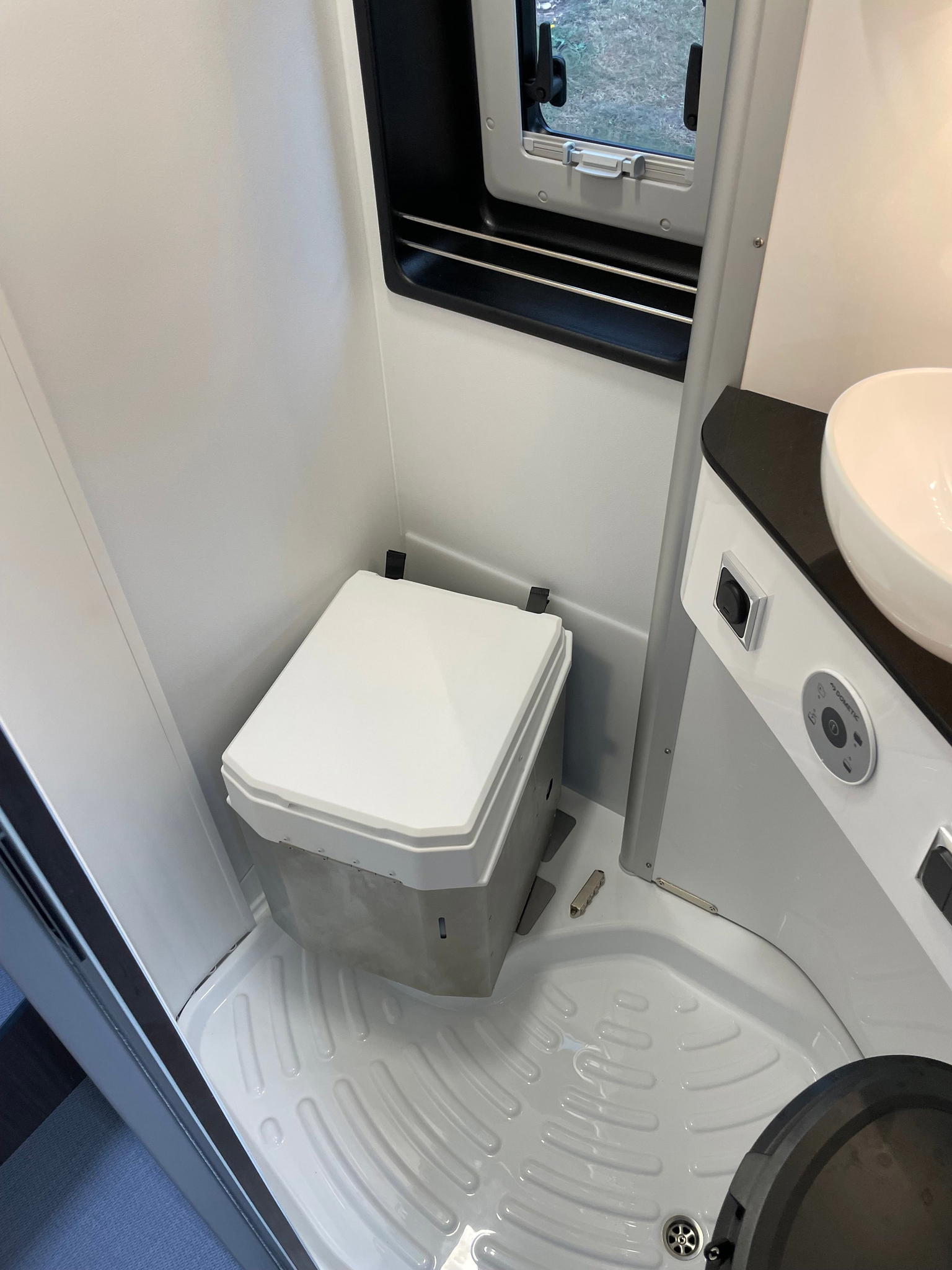 Image of the newly installed composting toilet